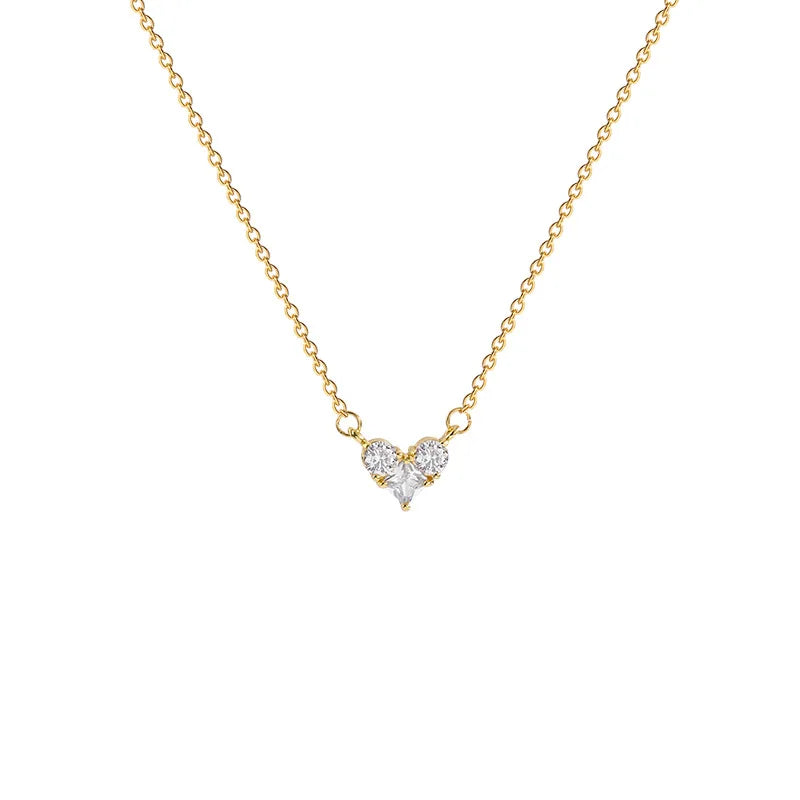 Cher Zircon Heart Necklace