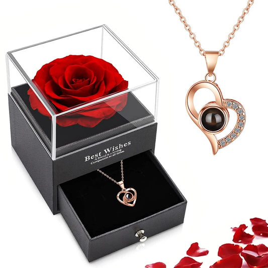 100 I Love You's Projection Necklace